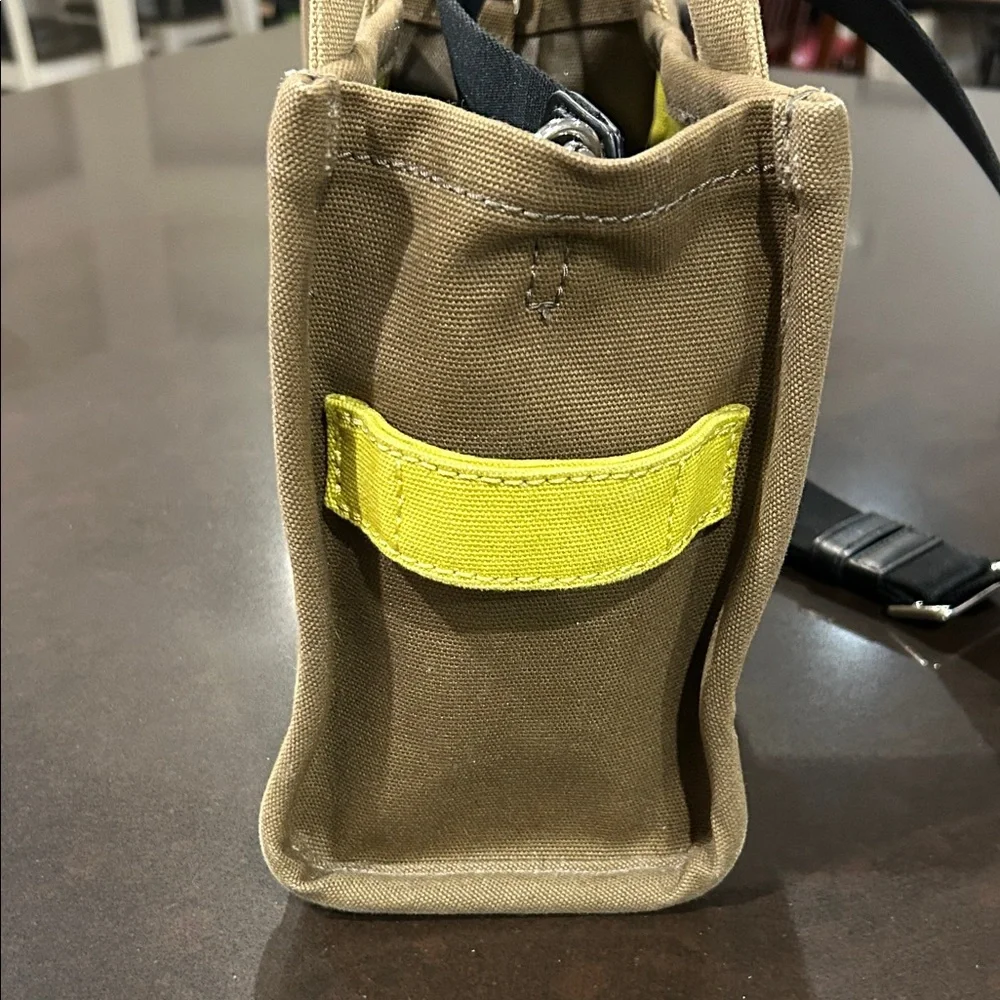 Marc Jacobs Canvas Tote in Tan with White Logo